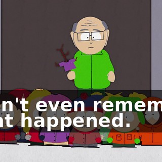 I don't even remember what happened.