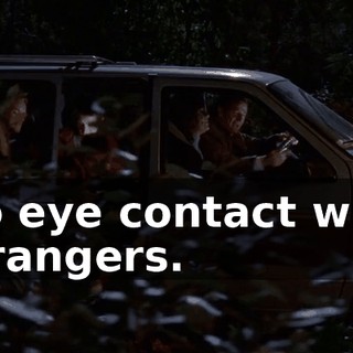 No eye contact with strangers.