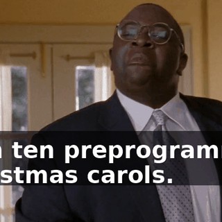 with ten preprogrammed Christmas carols.