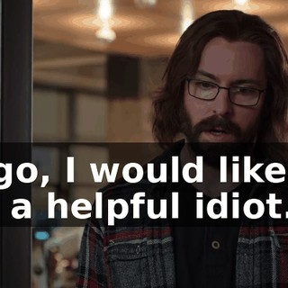 Ergo, I would like to be a helpful idiot.
