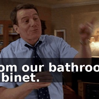 from our bathroom cabinet.