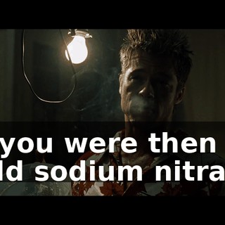 If you were then to add sodium nitrate
