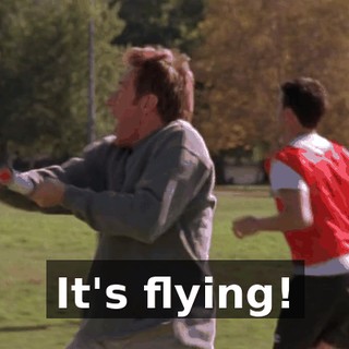 It's flying!