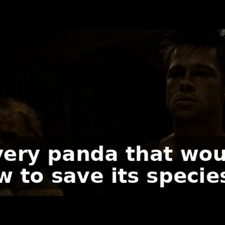 of every panda that wouldn't screw to save its species.
