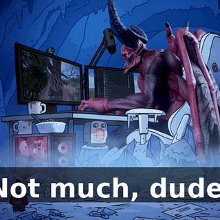 Not much, dude.