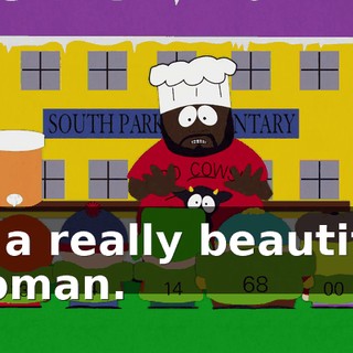 to a really beautiful woman.