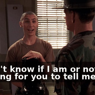 I don't know if I am or not. I'm waiting for you to tell me.