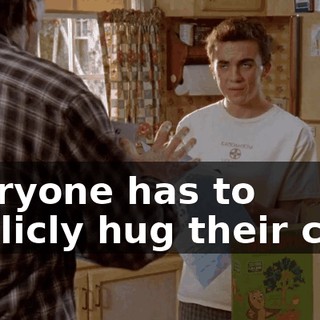 Everyone has to publicly hug their child