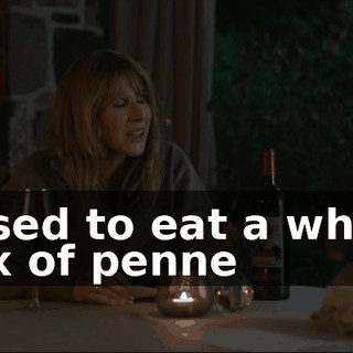 I used to eat a whole box of penne