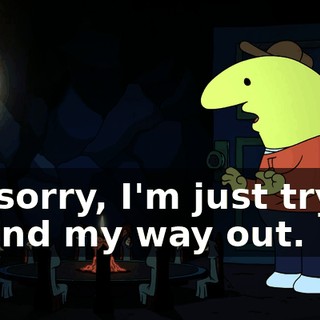 I'm sorry, I'm just trying to find my way out.