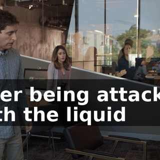 after being attacked with the liquid