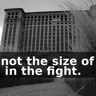 It's not the size of the dog in the fight.