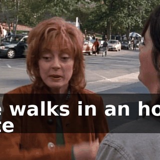 He walks in an hour late