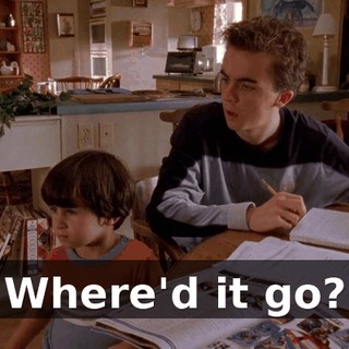 Where'd it go?