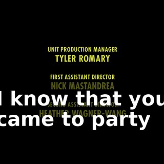 ♪ I know that you came to party ♪