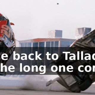 Welcome back to Talladega, where the long one continues.
