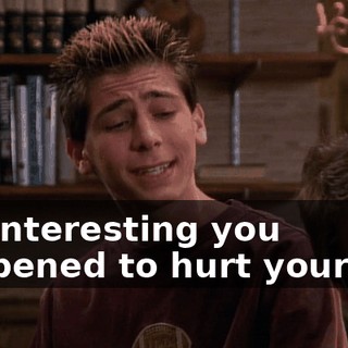 It's interesting you happened to hurt your leg.