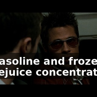 of gasoline and frozen or angejuice concentrate,