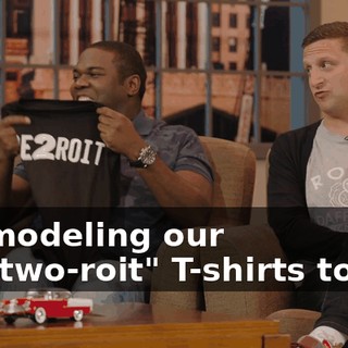 for modeling our "De-two-roit" T-shirts today.