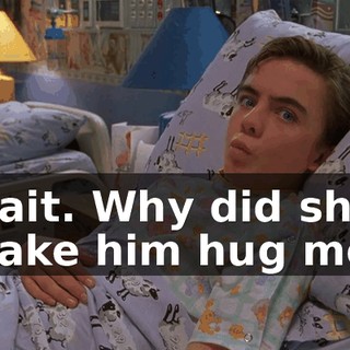 Wait. Why did she make him hug me?
