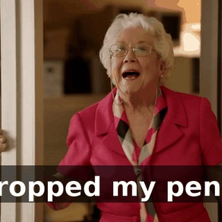 I dropped my pencil.