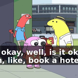 Um, okay, well, is it okay if I can, like, book a hotel--