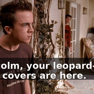 Malcolm, your leopard-skin seat covers are here.