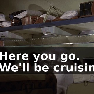 - Here you go. - We'll be cruising