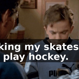 Taking my skates to go play hockey.