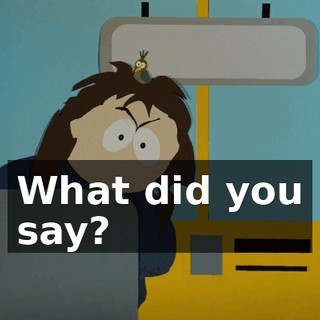 What did you say?