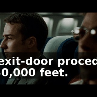 An exit-door procedure at 30,000 feet.