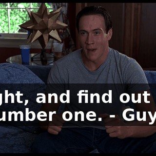 - Fight, and find out who is number one. - Guys!