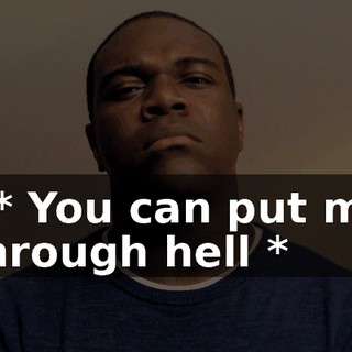 - * You can put me through hell *