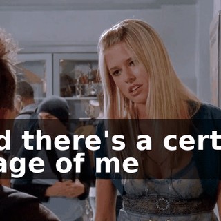 And there's a certain image of me