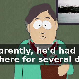 Apparently, he'd had it up there for several days.