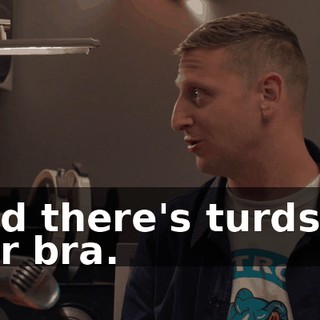 and there's turds in her bra.