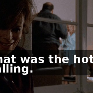 That was the hotel calling.