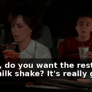 Mom, do you want the rest of my milk shake? It's really good.