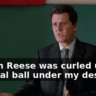 when Reese was curled up in a fetal ball under my desk.