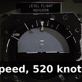 Speed, 520 knots.