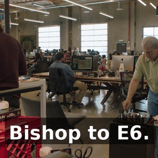 Bishop to E6.