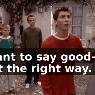 I want to say good-bye to it the right way.