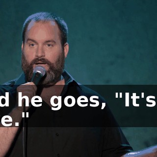 And he goes, "It's all love."