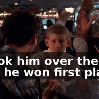 I took him over there, and he won first place!