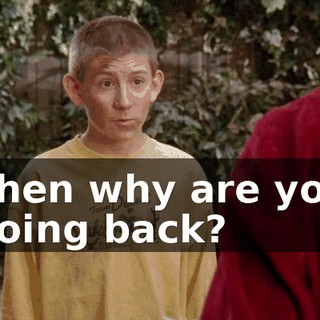 Then why are you going back?
