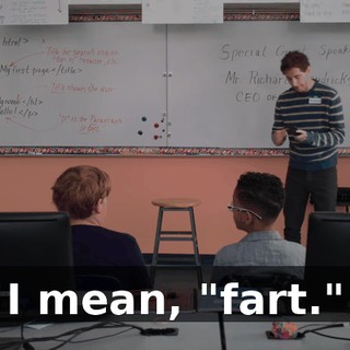 I mean, "fart."