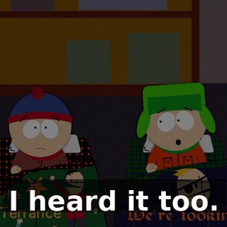 I heard it too.