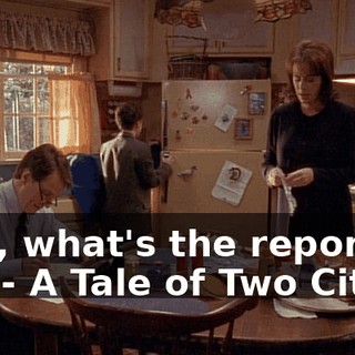 - So, what's the report on? - A Tale of Two Cities.