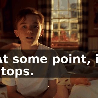 At some point, it stops.