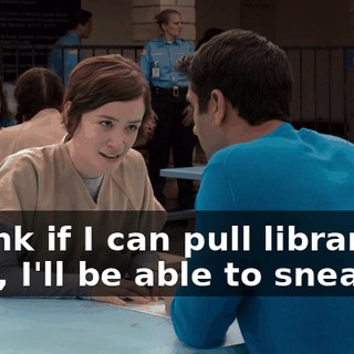 I think if I can pull library duty, I'll be able to sneak on